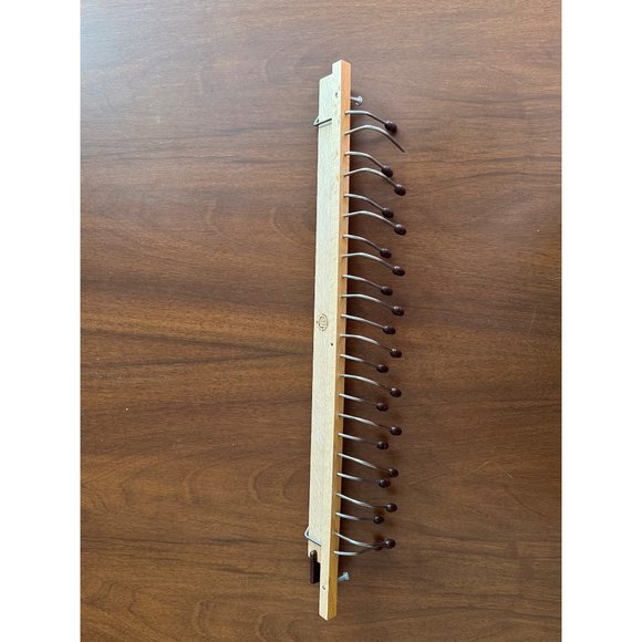 Wood & Brass Tie Rack Fratelli Reguitti, 1960s Vintage - Picture 9 of 10